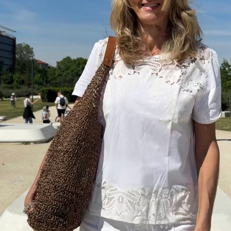 BEACH TOTE IN RAFIA