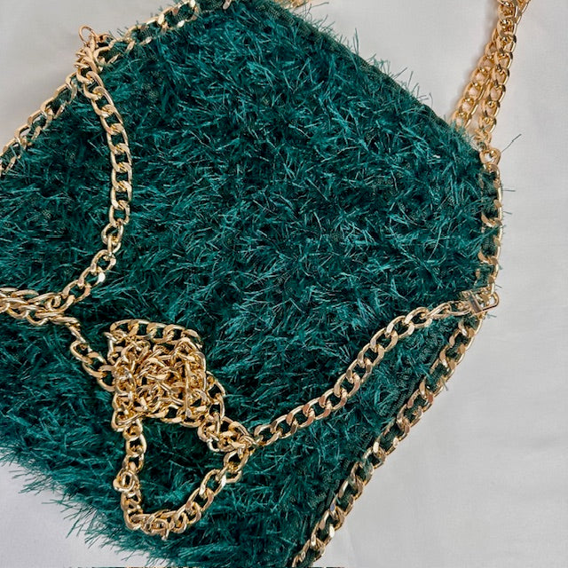 Falabrava Hairy Midi verde petrolio